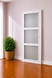GD MENUISERIES - Porte Coulissante Kenya Blanc Vitrée H204 X L83 cm, Coquilles Blanc - vignette