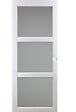 GD MENUISERIES - Porte Coulissante Kenya Blanc Vitrée H204 X L83 cm, Coquilles Blanc - vignette