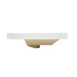 SWISS AQUA TECHNOLOGIES - B-Way 121x46 cm double vasque semi-encastrée en céramique, pour meuble de salle de bain SATEVO120NA, blanc (SATBW212046) - vignette