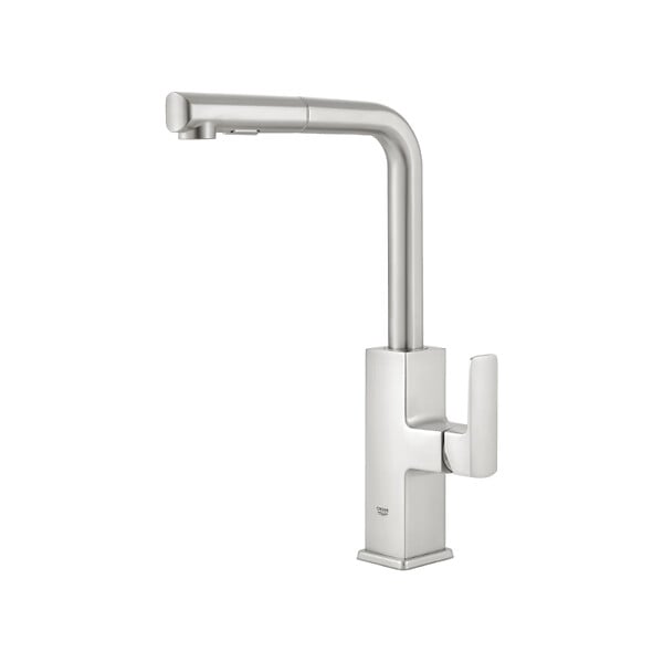 GROHE - GROHE Mitigeur cuisine Tallinn Bec haut Supersteel douchette extractible - large