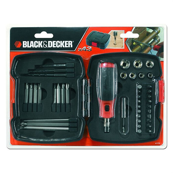 BLACK+DECKER - Jeu de cliquet et douilles 43 pièces BLACK+DECKER - A7175-XJ - large