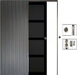 GD MENUISERIES - Porte Coulissante Telia noir 4 panneaux H204 x L83 cm, Galandage - vignette
