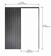 GD MENUISERIES - Porte Coulissante bois Frake Vitrée H204 x L83 cm, Galandage - vignette