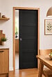 GD MENUISERIES - Porte Coulissante Telia noir 4 panneaux H204 x L73 + SYSTEME de galandage et kit finition inclus - vignette