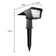 LUMI JARDIN - 2 Spots solaires projecteurs CURTIS 200LM - vignette