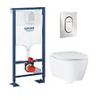 GROHE - Grohe Pack WC suspendu sans bride Essence + abattant + plaque chromée + bâti Grohe - vignette