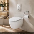 GROHE - Grohe Pack WC suspendu sans bride Essence + abattant + plaque chromée + bâti Grohe - vignette