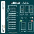 VOUNOT - Store enrouleur jour nuit double 50x150cm Blanc - vignette