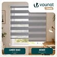 VOUNOT - Store enrouleur jour nuit double 45x150cm Gris - vignette