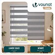 VOUNOT - Lot de 2 Store enrouleur jour nuit double 100x150cm Gris - vignette