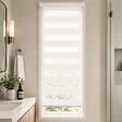 VOUNOT - Store enrouleur jour nuit double 45x150cm Blanc - vignette