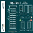 VOUNOT - Store enrouleur jour nuit double 45x150cm Blanc - vignette