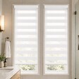 VOUNOT - Lot de 2 Store enrouleur jour nuit double 55x150cm Blanc - vignette