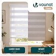 VOUNOT - Lot de 2 Store enrouleur jour nuit double 55x150cm Blanc - vignette