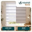VOUNOT - Lot de 2 Store enrouleur jour nuit double 100x150cm Blanc - vignette