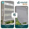 VOUNOT - Lot de 2 Store enrouleur jour nuit double 80x150cm Gris - vignette