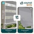 VOUNOT - Store enrouleur jour nuit double 55x150cm Gris - vignette