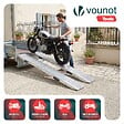 VOUNOT - Rampe de chargement pliable Lot de 2 pcs en acier galvanise 160cm - vignette