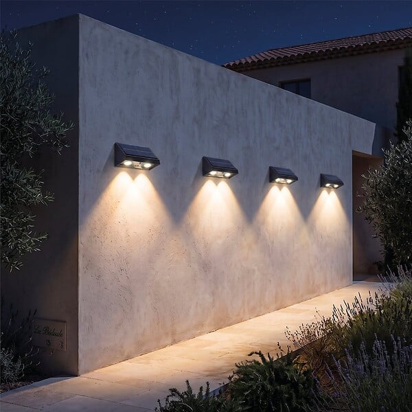 LUMISKY - 4 Appliques murales solaires KYLA H6cm - large