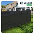 VOUNOT - Brise vue occultant en HDPE 90g/m² 1.5x20m avec attaches de fixation anthracite - vignette