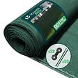 VOUNOT - Brise vue occultant en HDPE 90g/m² 1.5x10m avec attaches de fixation vert - vignette