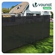 VOUNOT - Brise vue occultant en HDPE 90g/m² 1.8x10m avec attaches de fixation anthracite - vignette