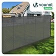 VOUNOT - Brise vue occultant en HDPE 90g/m² 1.8x10m avec attaches de fixation gris - vignette