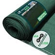 VOUNOT - Brise vue occultant en HDPE 90g/m² 1.8x20m avec attaches de fixation vert - vignette