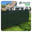 VOUNOT - Brise vue occultant en HDPE 90g/m² 1.5x20m avec attaches de fixation vert - vignette