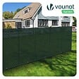 VOUNOT - Brise vue occultant en HDPE 90g/m² 1x10m avec attaches de fixation vert - vignette