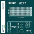 VOUNOT - Brise vue occultant en HDPE 90g/m² 1x10m avec attaches de fixation vert - vignette