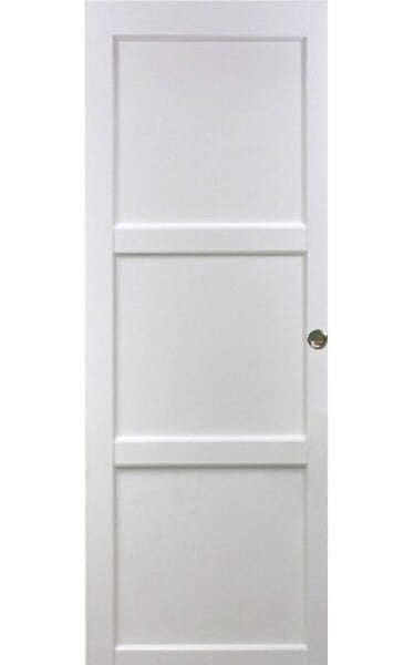 GD MENUISERIES - Porte Coulissante Korya Blanc 3 panneaux H204 x L73 cm, Coquilles - large