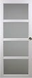 GD MENUISERIES - Porte Coulissante Tana blanc Vitrée H204 x L93 cm, Coquilles - vignette