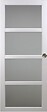 GD MENUISERIES - Porte Coulissante Tana blanc Vitrée H204 x L73 cm, Coquilles - vignette