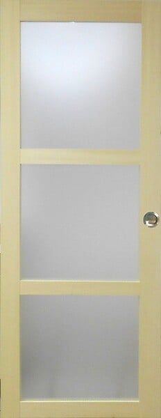GD MENUISERIES - Porte Coulissante bois Ayous Vitrée H204 x L83 cm, Coquilles - large