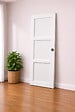 GD MENUISERIES - Porte Coulissante Korya Blanc 3 panneaux H204 x L83 cm, Coquilles - vignette
