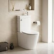 SWISS AQUA TECHNOLOGIES - Brevis kit WC à poser sans bride en céramique + robinet eau froide S-Line Pro + tuyau de raccordement Siko (SATBRE34) - vignette