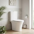 SWISS AQUA TECHNOLOGIES - Swiss Aqua Technologies lot de 4 combi WC à poser sans bride, avec abattant softclose - remplissage par le bas (SATBRE030RREXVP-GVP04) - vignette