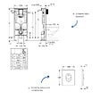 GROHE - Bâti-support WC autoportant Solido avec plaque de commande Skate Air chromée - vignette