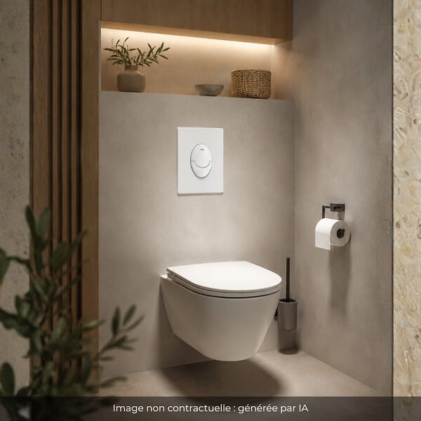 GROHE - Bâti-support WC autoportant Solido avec plaque de commande Skate Air blanche - large