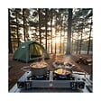 INTEC - Réchaud à Gaz 2 Feux 3800W Allumage Piezo + 8 Cartouches gaz Butane - Cuisinière à gaz Portable Camping Cuisine Extérieure INTEC - vignette
