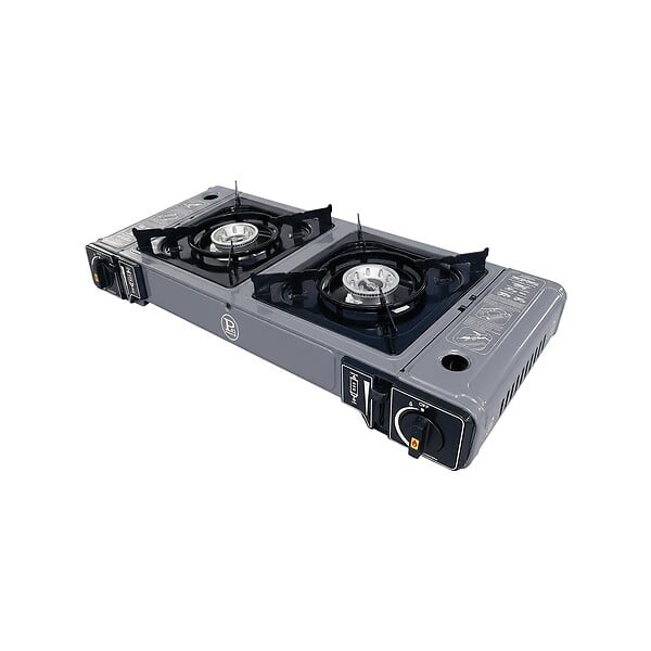 INTEC - Réchaud à Gaz 2 Bruleurs 3800W Fonctionne avec Cartouche de gaz Un2037- Plaque de cuisson Portable Camping INTEC - large