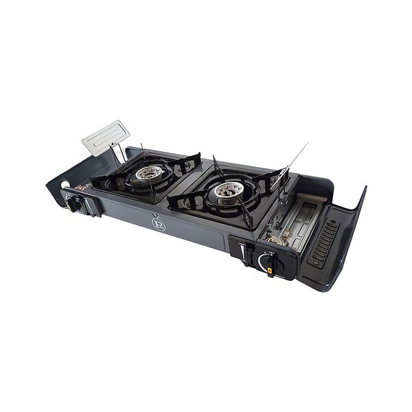 INTEC - Réchaud à Gaz 2 Bruleurs 3800W Fonctionne avec Cartouche de gaz Un2037- Plaque de cuisson Portable Camping INTEC - large