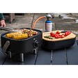 SAHARA - Barbecue à Gaz Portable Compact 2,7kW Grille Fonte Mini Barbecue de Table Noir Kit Planche à Découper Bois 2/4 Personnes Sahara - vignette