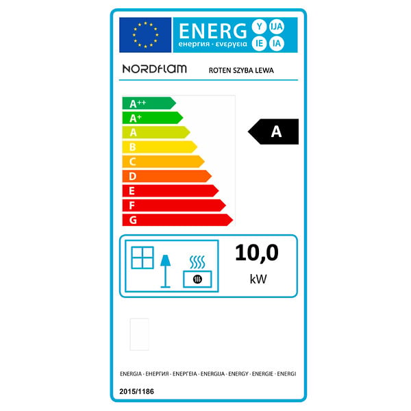 NORDFLAM - Insert à bois NORDFLAM - ROTEN 10 kW vitre angle gauche - - large
