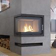 NORDFLAM - Insert à bois NORDFLAM - ROTEN 10 kW vitre angle gauche - - vignette