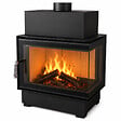 NORDFLAM - Insert à bois NORDFLAM - ROTEN 10 kW vitre d'angle droit - - vignette
