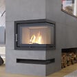NORDFLAM - Insert à bois NORDFLAM - ROTEN 10 kW vitre d'angle droit - - vignette