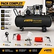 VITO - Compresseur d'air 300L 10Bar 4kW 500L/min + 5 Outils pneumatiques Kit Complet Gonflage Soufflage Peinture Garage Atelier VITO - vignette