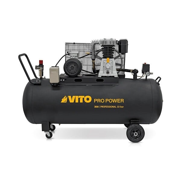 VITO - Compresseur d'air 300L 10Bar 4kW 500L/min + 5 Outils pneumatiques Kit Complet Gonflage Soufflage Peinture Garage Atelier VITO - large